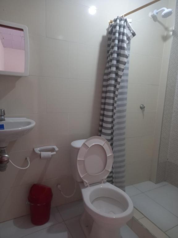 Koupelna v ubytování Hotel CHAFO