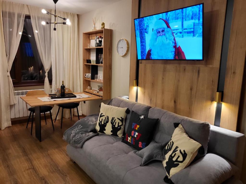Posezení v ubytování Pinewood ANG luxurious apartment A32