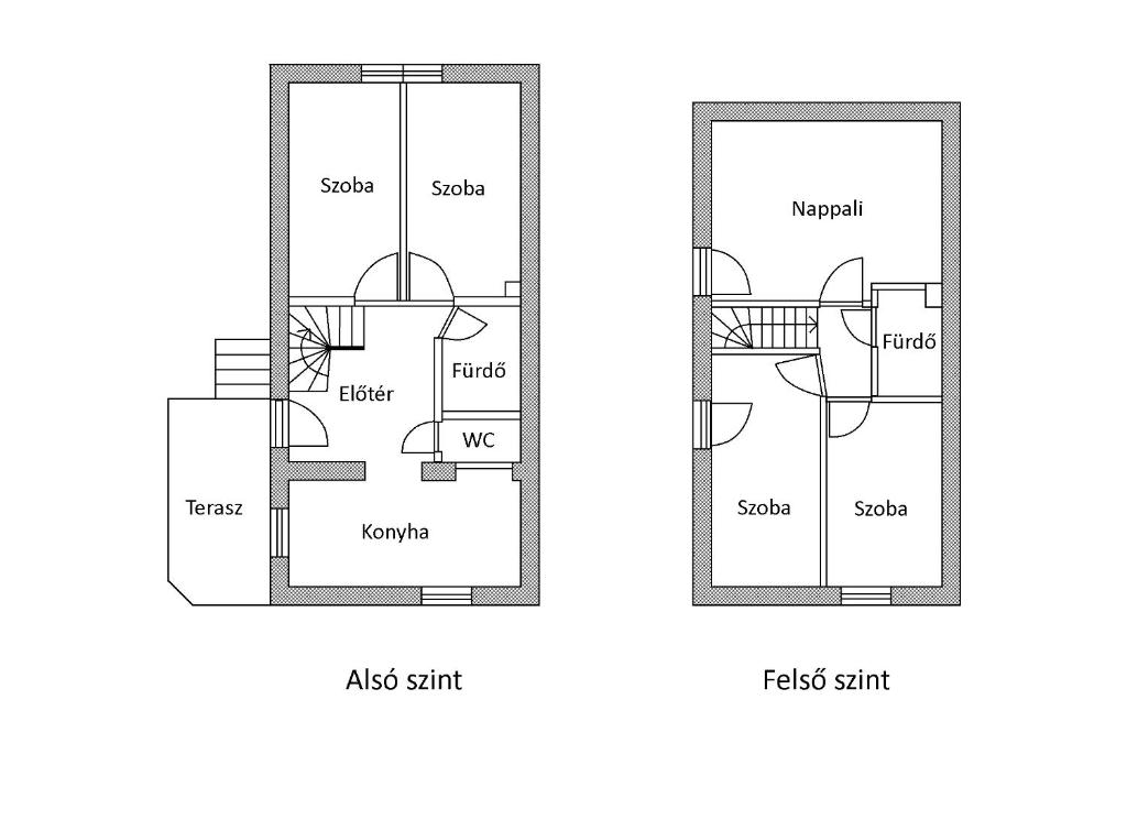 Půdorys ubytování Budai Vám Apartmanház