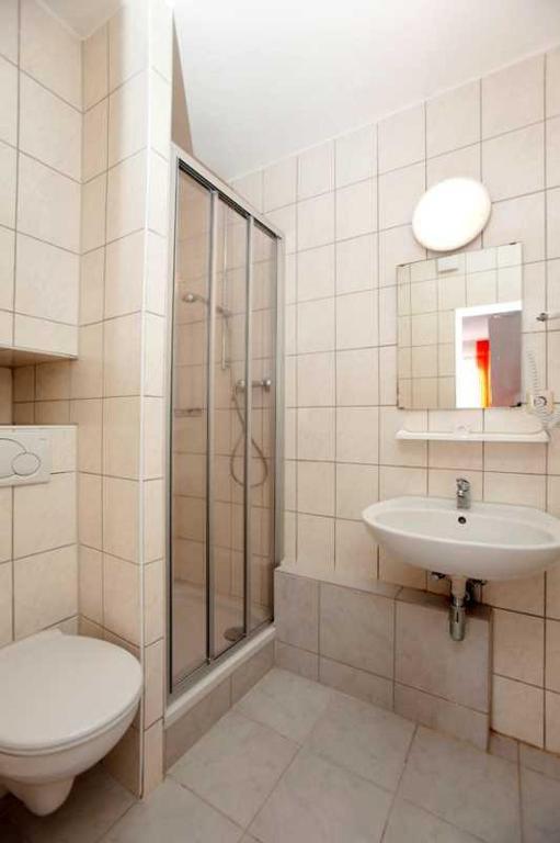 Koupelna v ubytování Hotel Jasmin