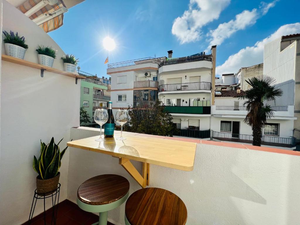 Balkón nebo terasa v ubytování Encantador apartamento en Tossa de Mar