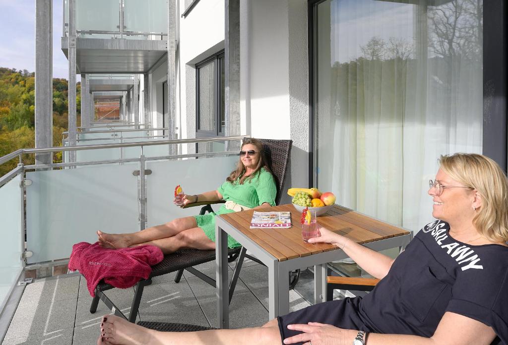 Balkón nebo terasa v ubytování Gandersheimer Boardinghouse