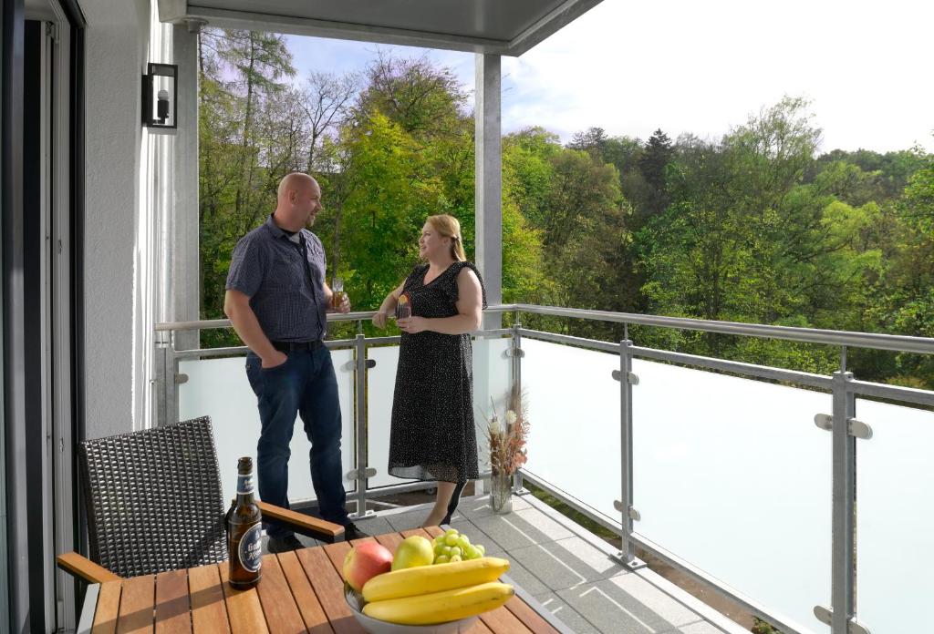 Balkón nebo terasa v ubytování Gandersheimer Boardinghouse