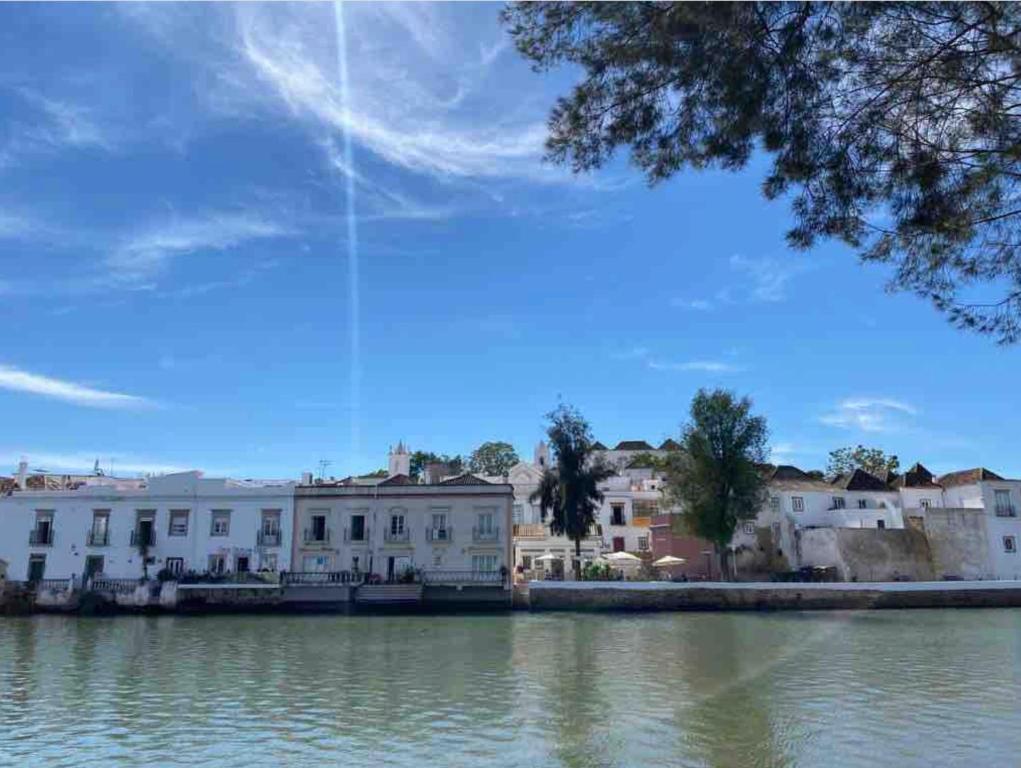 a group of buildings next to a body of water at The Doll’s House in Tavira