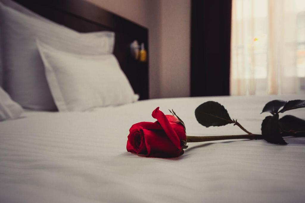 Postel nebo postele na pokoji v ubytování Hotel Cherica