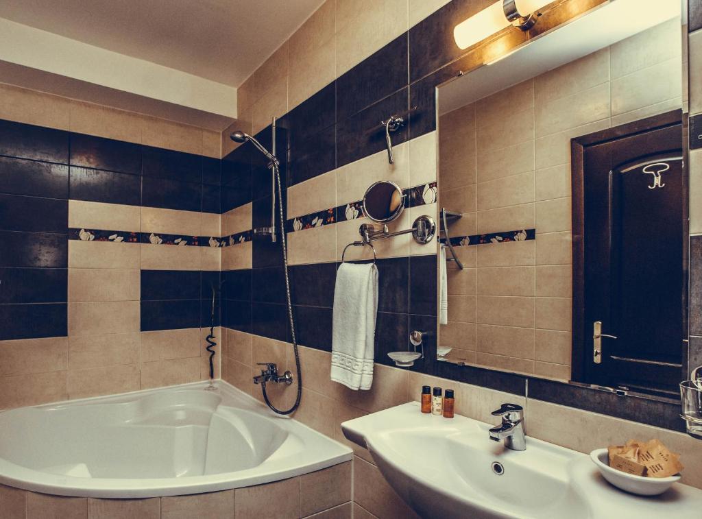 Koupelna v ubytování Hotel Cherica