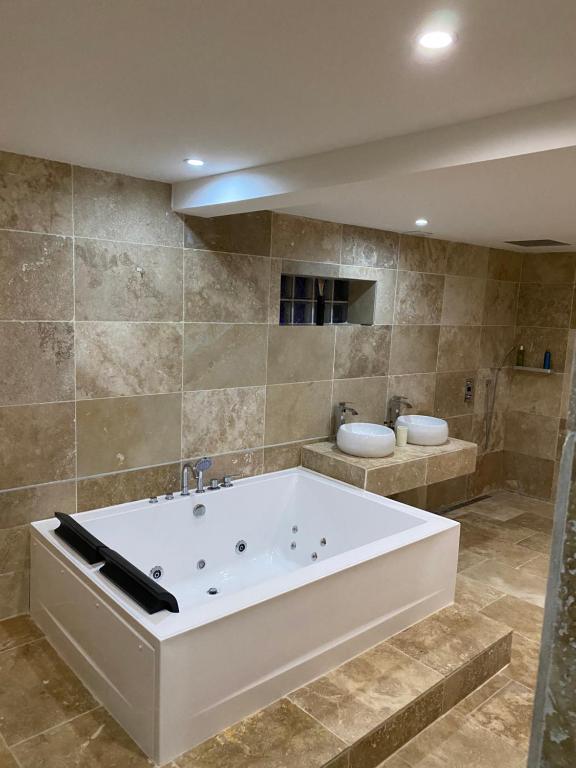 Koupelna v ubytování O Bain Soleil