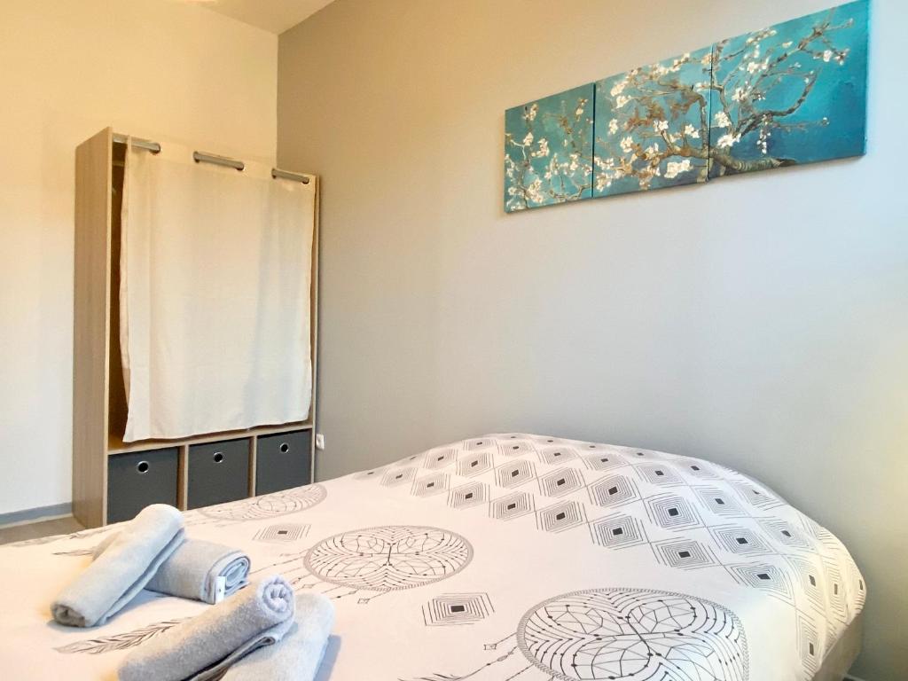 Posteľ alebo postele v izbe v ubytovaní Van Gold - Appartement - Centre Ville