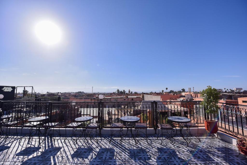 Balkón nebo terasa v ubytování Riad Assia