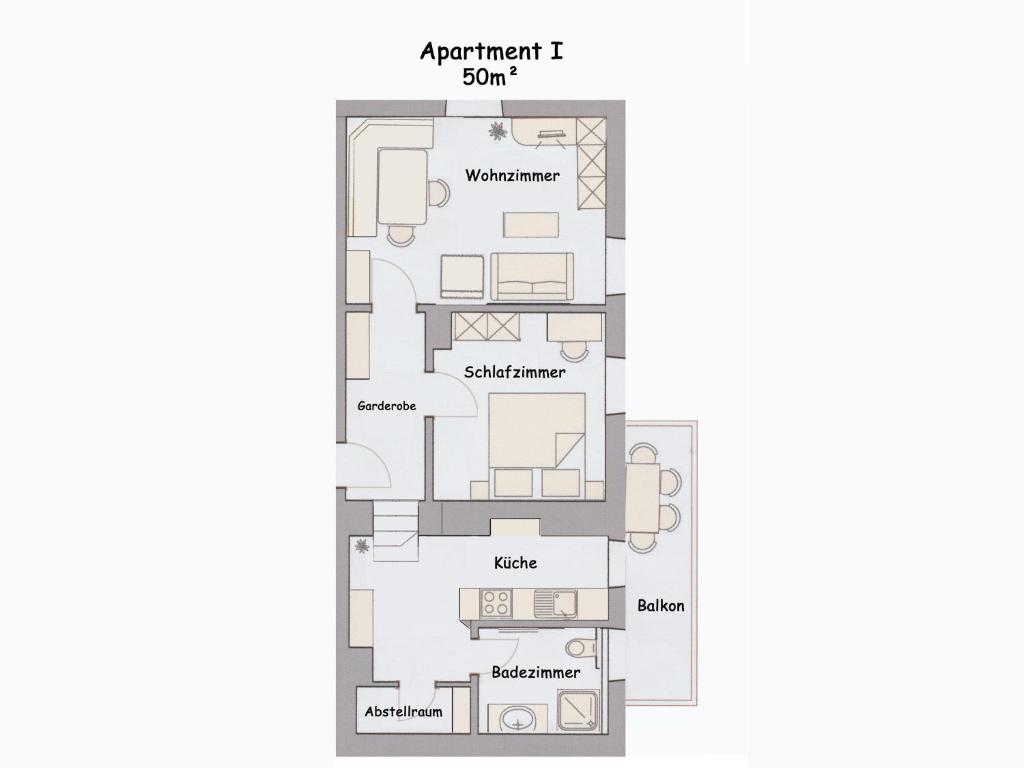 Plán poschodí v ubytovaní Haus zur Mühle