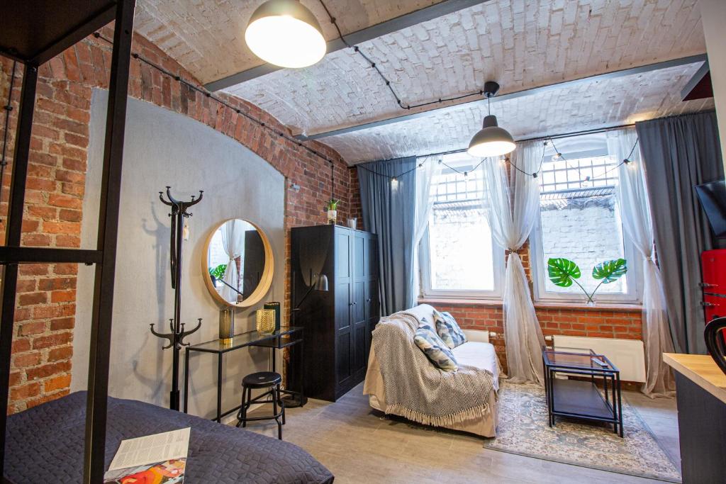 Posteľ alebo postele v izbe v ubytovaní Studio Loft apartament 5 min od Starego Rynku, Poznań NETFLIX
