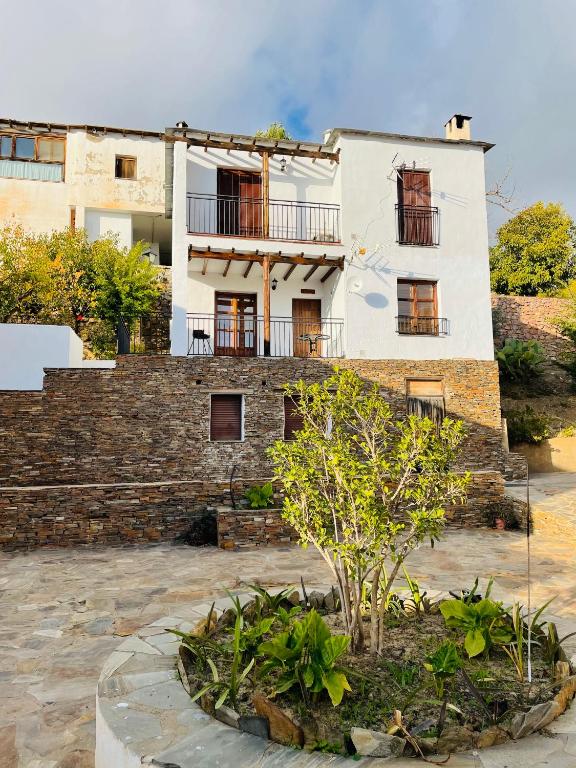 a house with a tree in front of it at Apartamento Los Laureles in Laroles