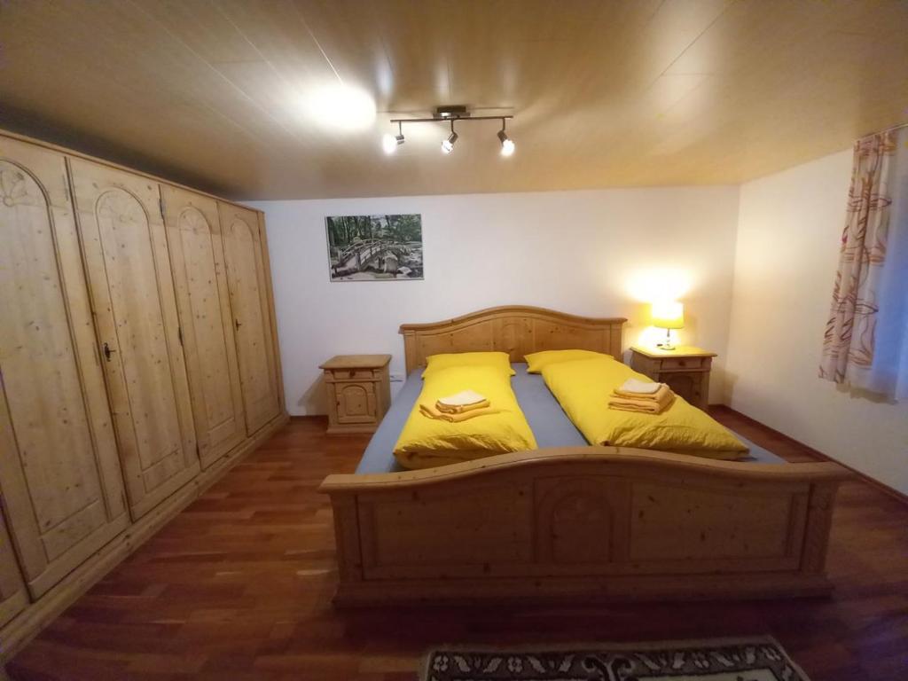 Postel nebo postele na pokoji v ubytování Ferienwohnung an der Alfenz