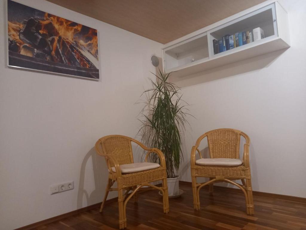 Posezení v ubytování Ferienwohnung an der Alfenz