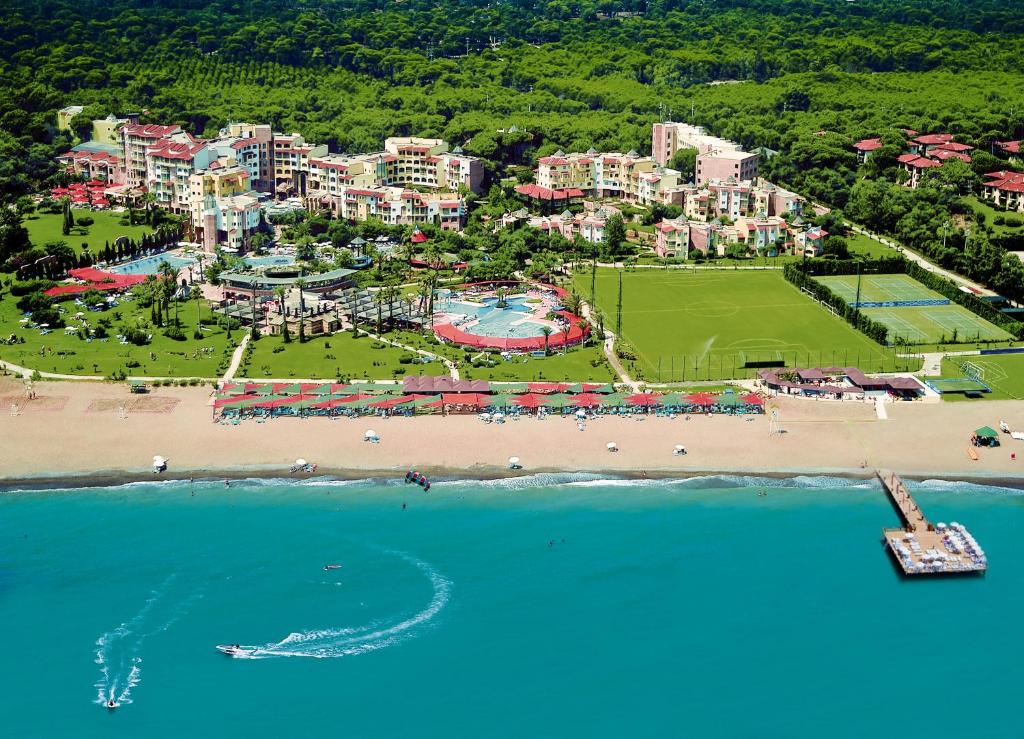 an aerial view of a resort and a beach at Limak Arcadia Sport Resort Belek in Belek