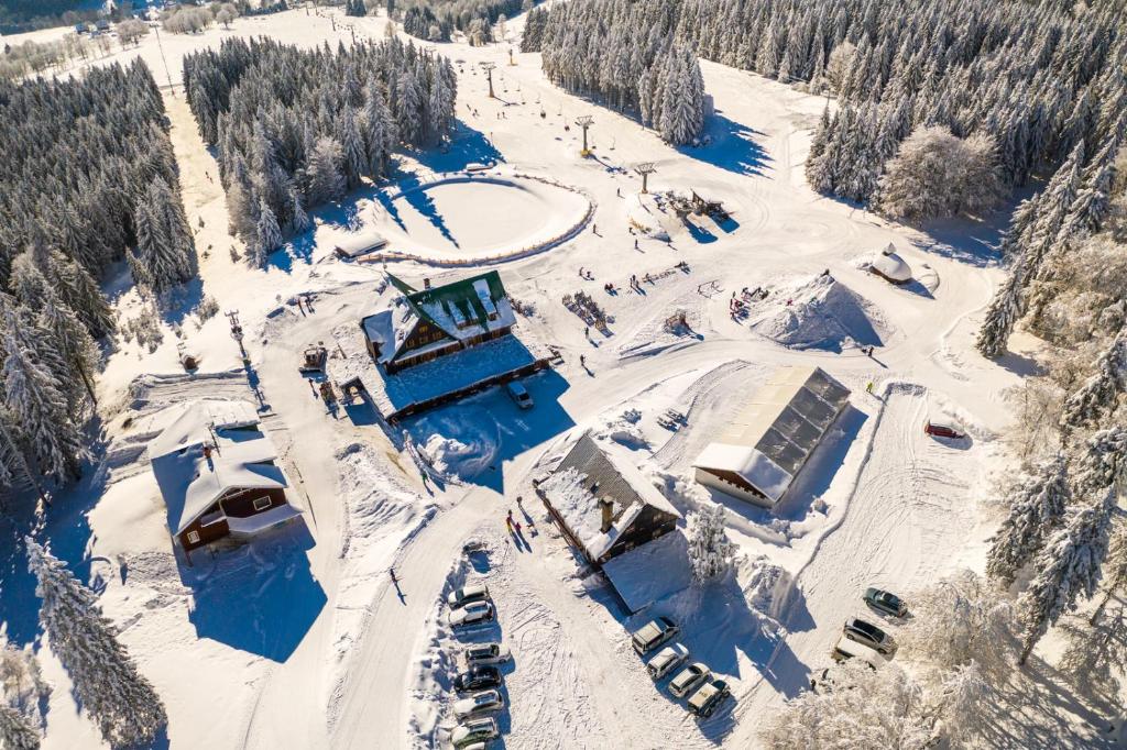 Horský hotel Paprsek v zimě