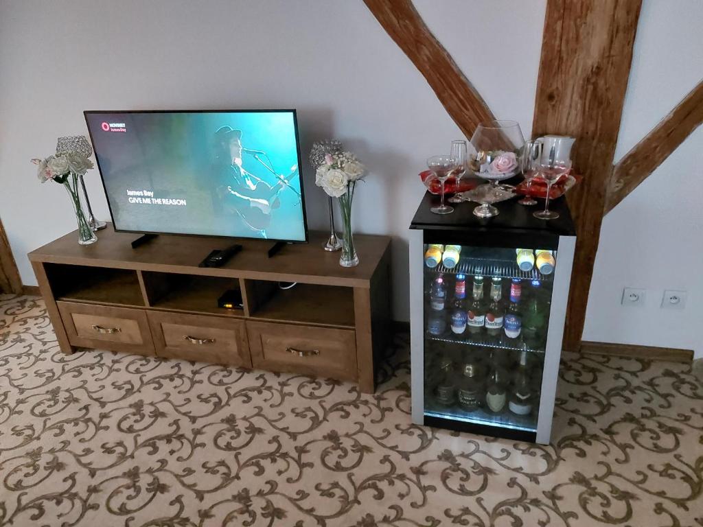 TV a/nebo společenská místnost v ubytování Majerovský kaštieľ