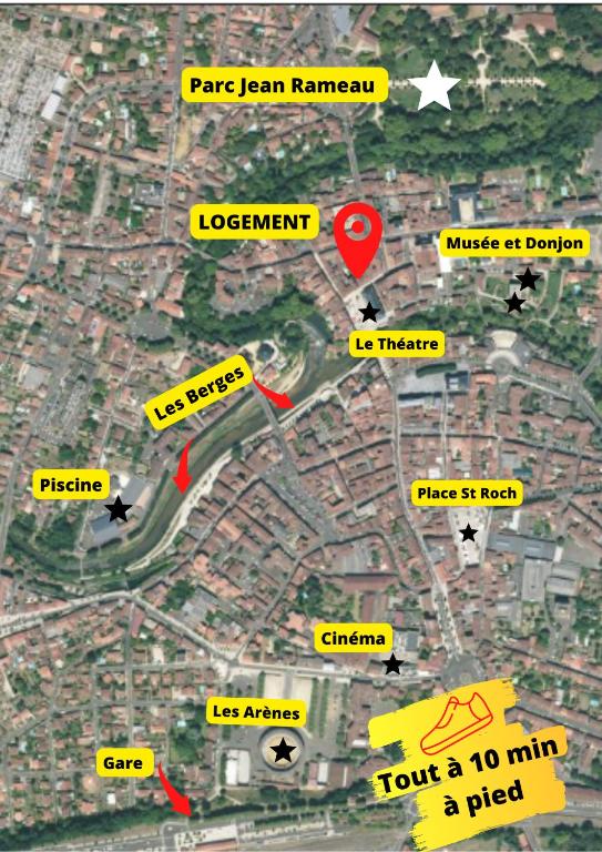 Zdjęcie z galerii obiektu Le Wlérick 2 - Hyper centre - Au calme - Wifi w mieście Mont-de-Marsan