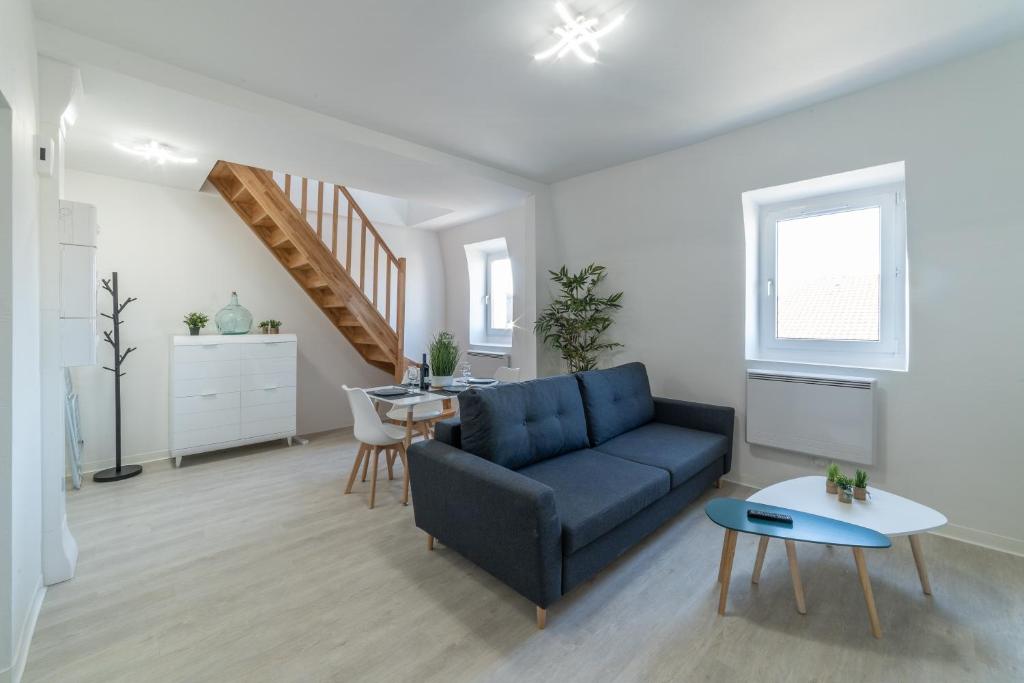 Posedenie v ubytovaní LE DUPLEX - PARKING GRATUIT+ WIFI + NETFLIX