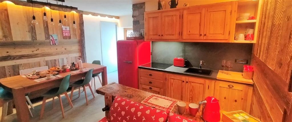 Kuchyň nebo kuchyňský kout v ubytování B&B Le Fió