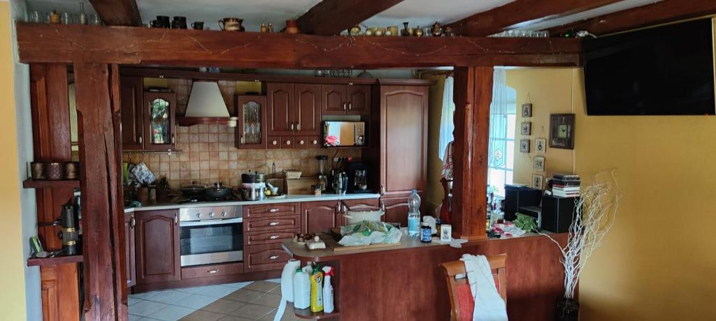 Kuchyňa alebo kuchynka v ubytovaní Agroturystyka Przystanek Góry Sowie