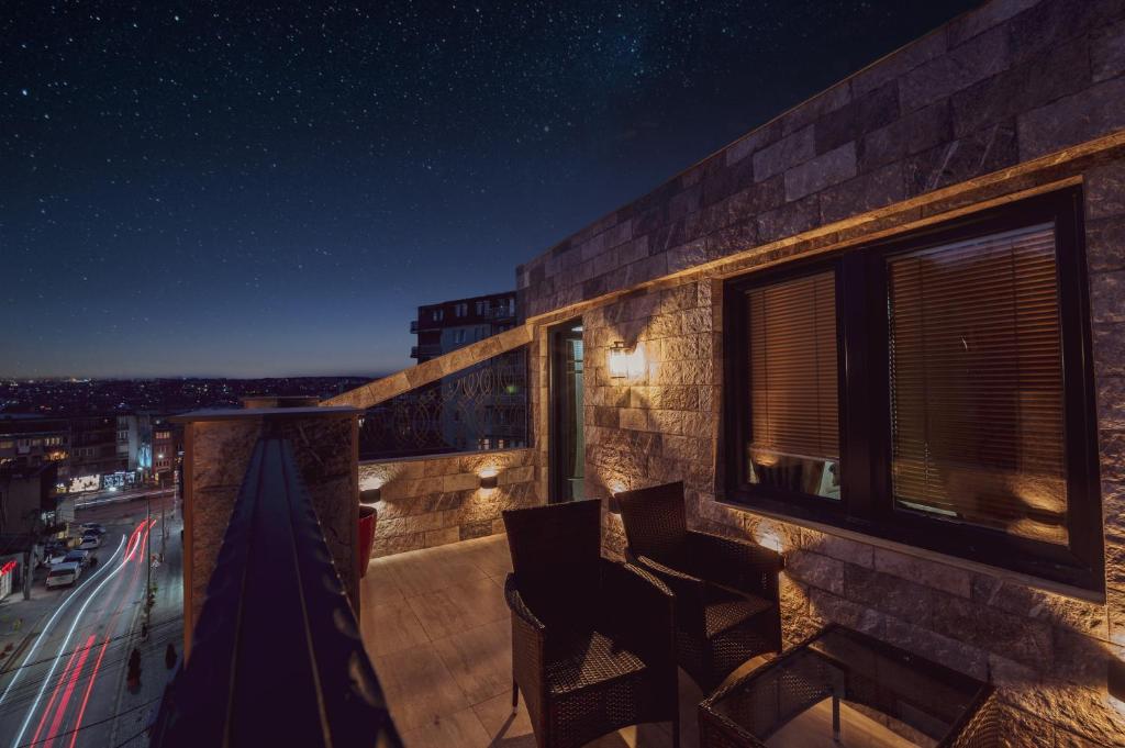 Balkón nebo terasa v ubytování Hotel Premium