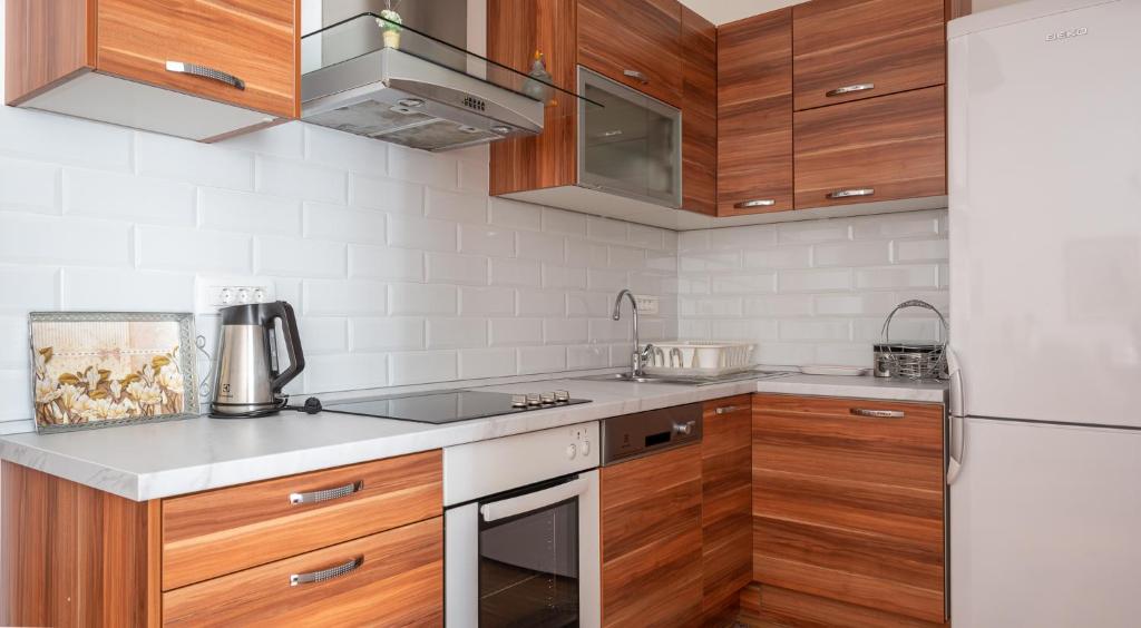 Kuchyňa alebo kuchynka v ubytovaní Apartments Zagreb West