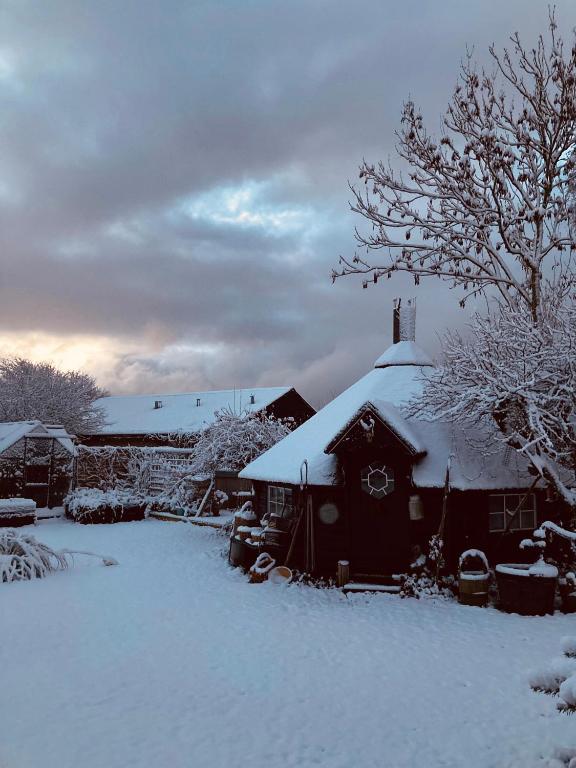 Det blågrønne Hus v zimě