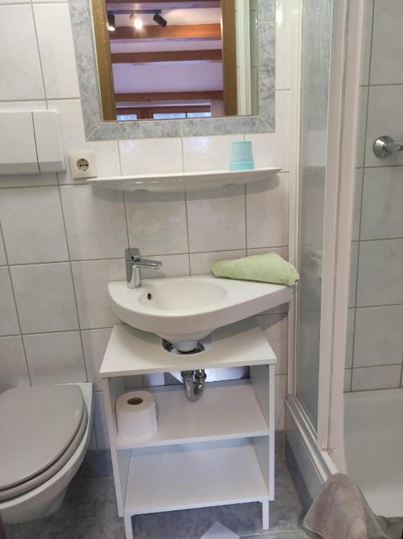 Koupelna v ubytování Hotel Post - Garni
