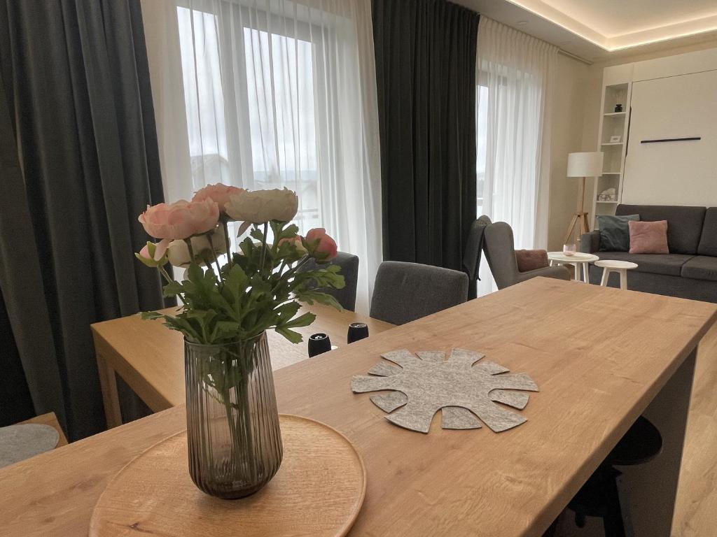 Istumisnurk majutusasutuses Apartmán Plešivec u sjezdovky