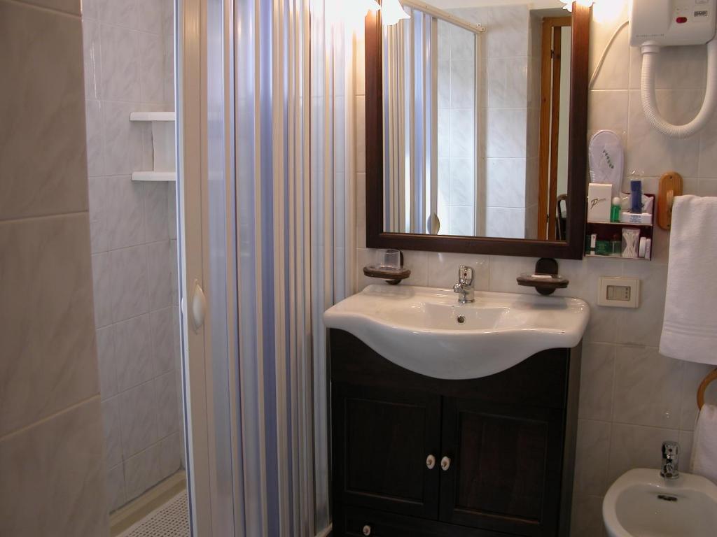 Koupelna v ubytování Hotel Canusium