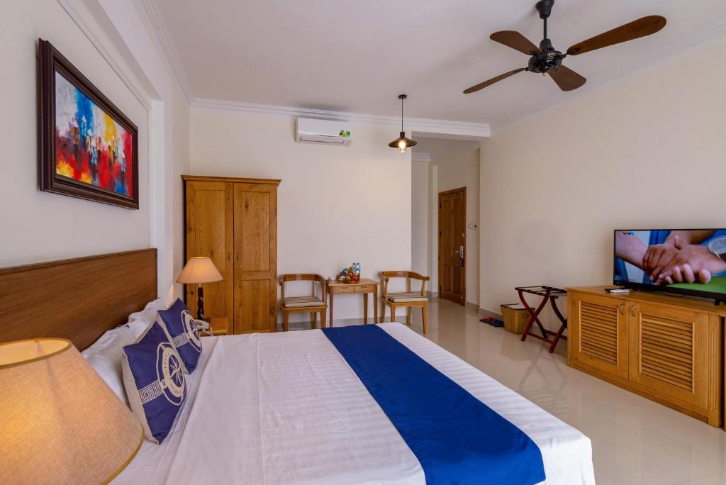 TV a/nebo společenská místnost v ubytování Santa Sea Villa