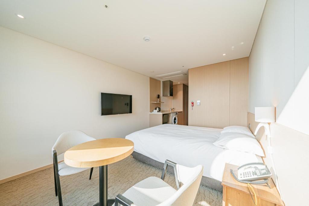 TV a/nebo společenská místnost v ubytování Hotel Zinc