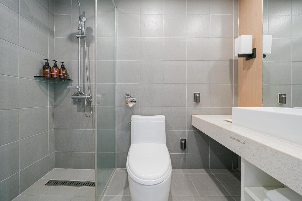 Koupelna v ubytování Hotel Zinc