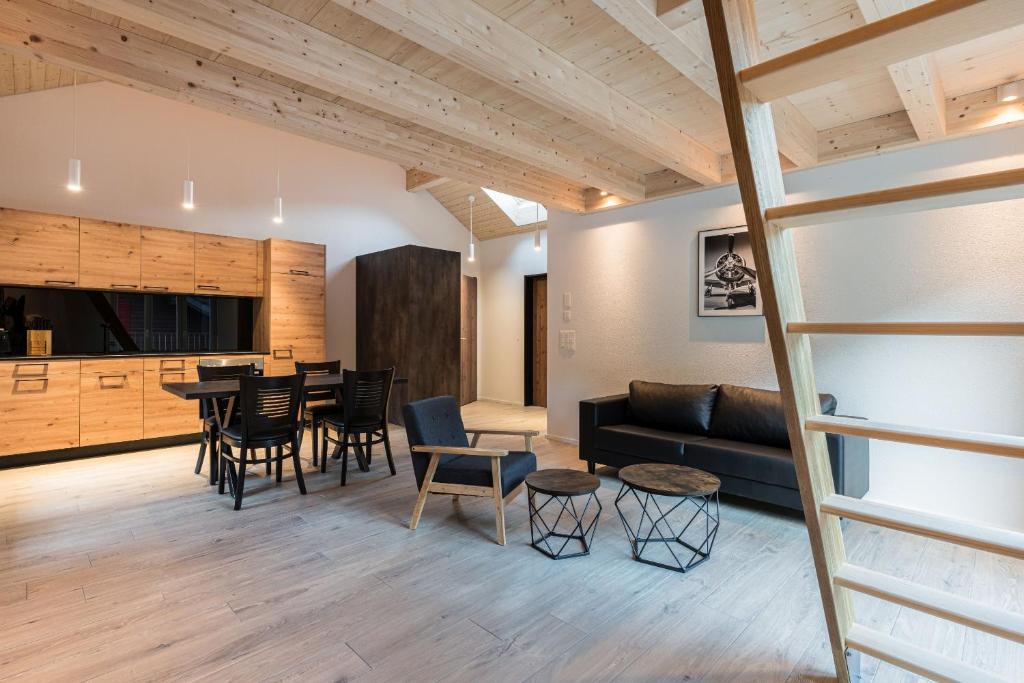 Kuchyň nebo kuchyňský kout v ubytování Melchtal Resort Apart Hotel