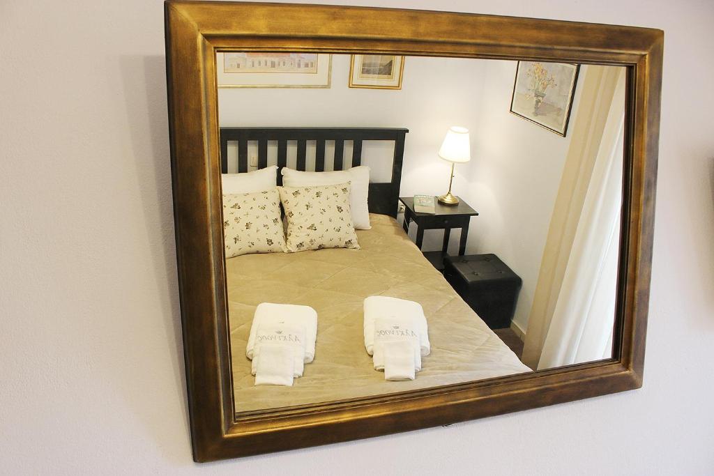 Posteľ alebo postele v izbe v ubytovaní Alkinoos Apt -Inspiring Living in Meteora -3BD