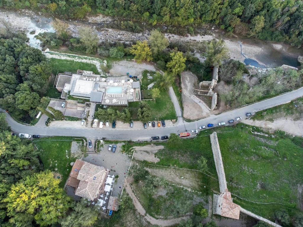 Letecký snímek ubytování La Locanda di Petriolo