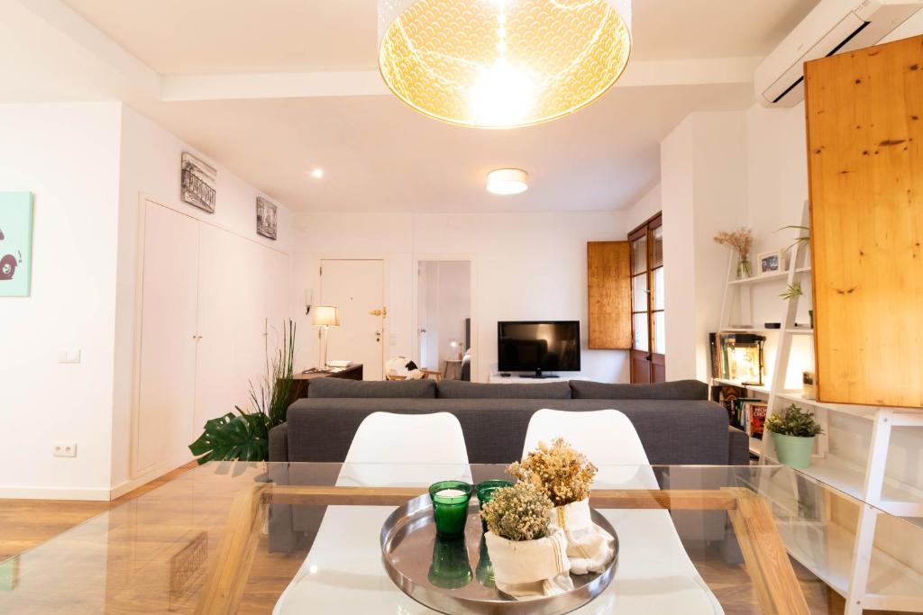 TV a/nebo společenská místnost v ubytování Apartamento en Plaza SEDASSOS Centro Historico