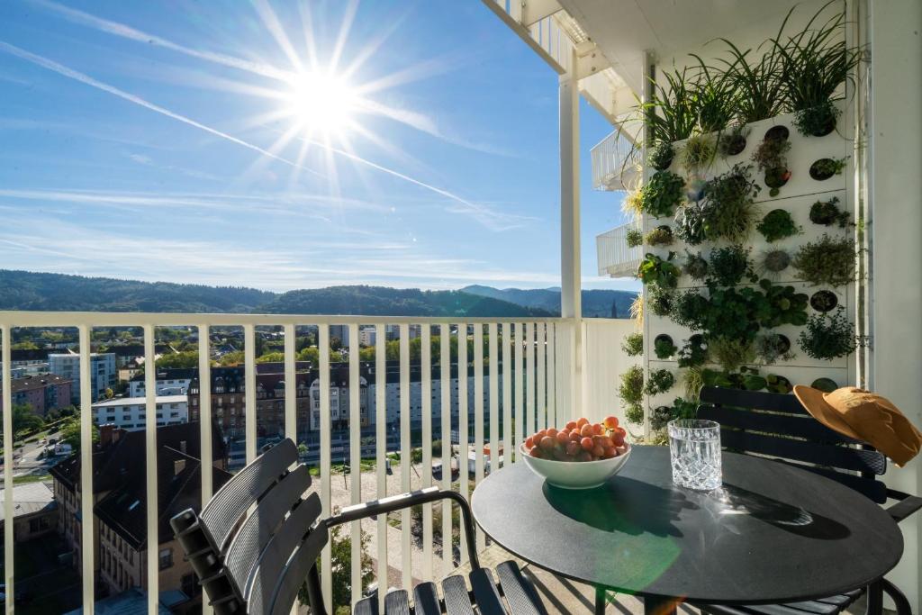 Balkón nebo terasa v ubytování Black F Tower - Serviced Apartments