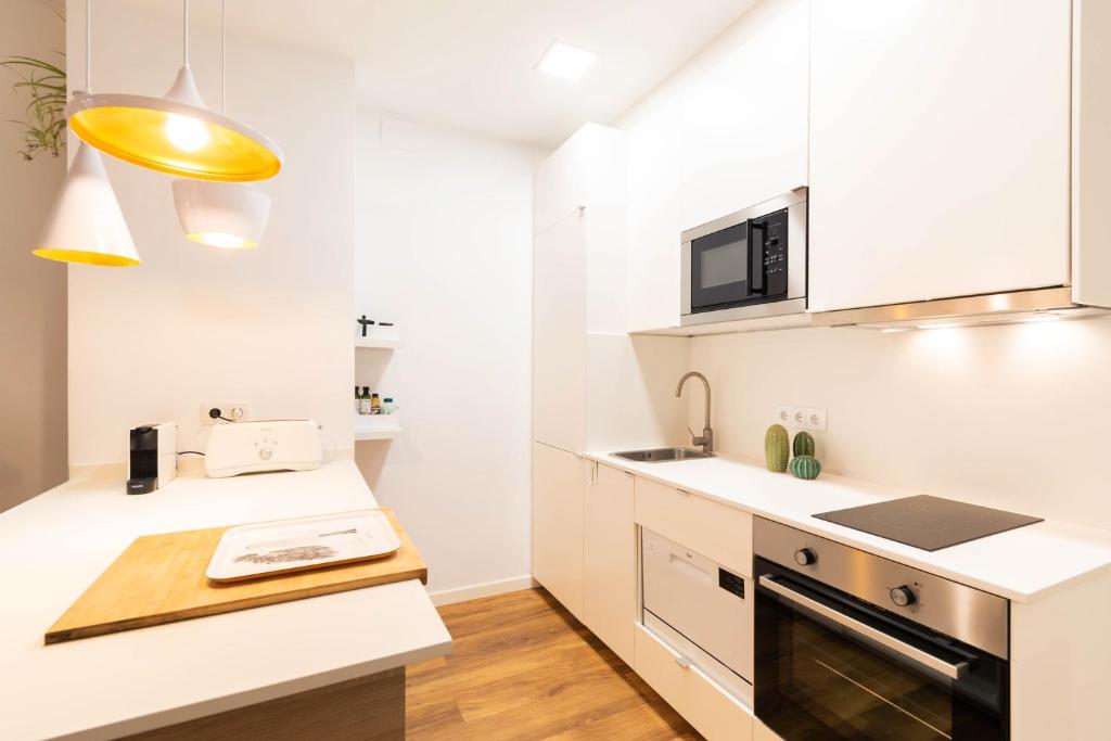 Kuchyň nebo kuchyňský kout v ubytování Apartamento en Plaza SEDASSOS Centro Historico