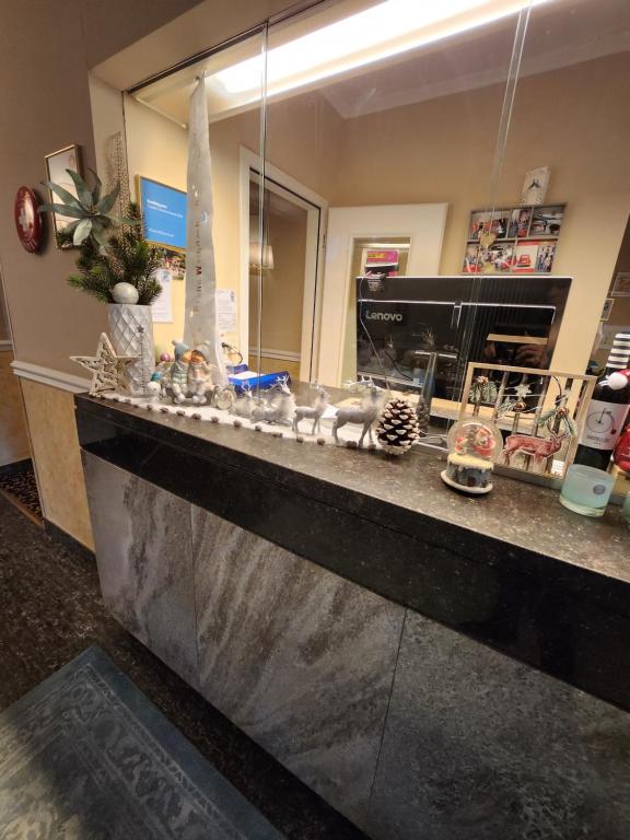 Kuchyň nebo kuchyňský kout v ubytování Hotel Millennium
