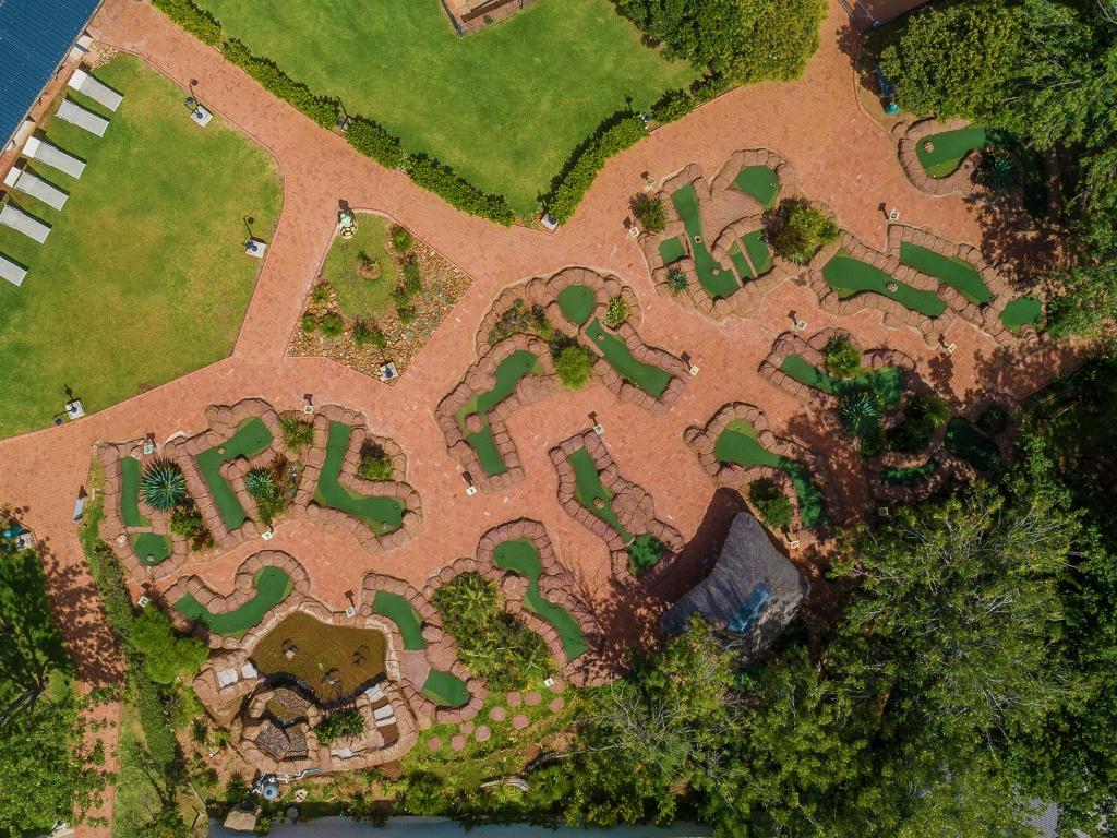 Letecký snímek ubytování Kiara Lodge