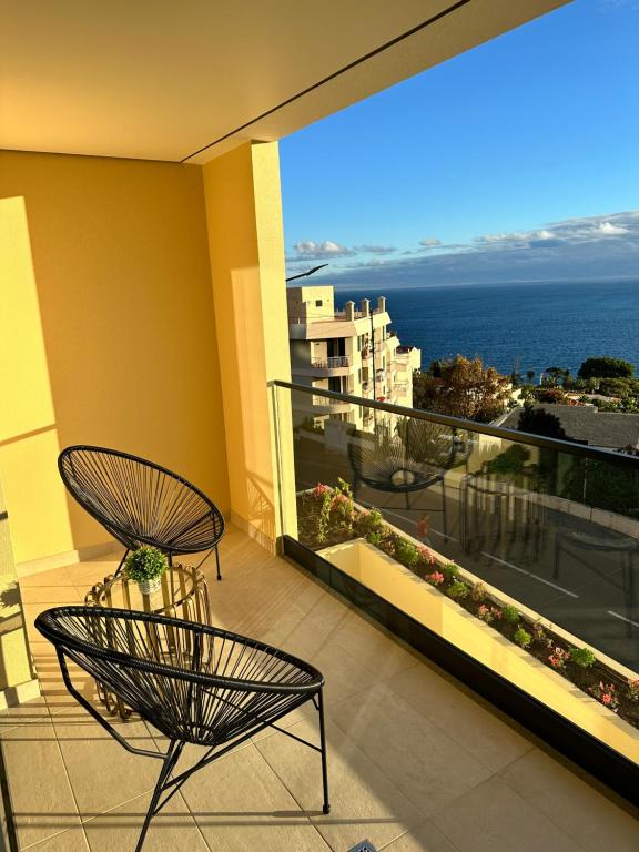 Ines Seaview Apartment tesisinde bir balkon veya teras