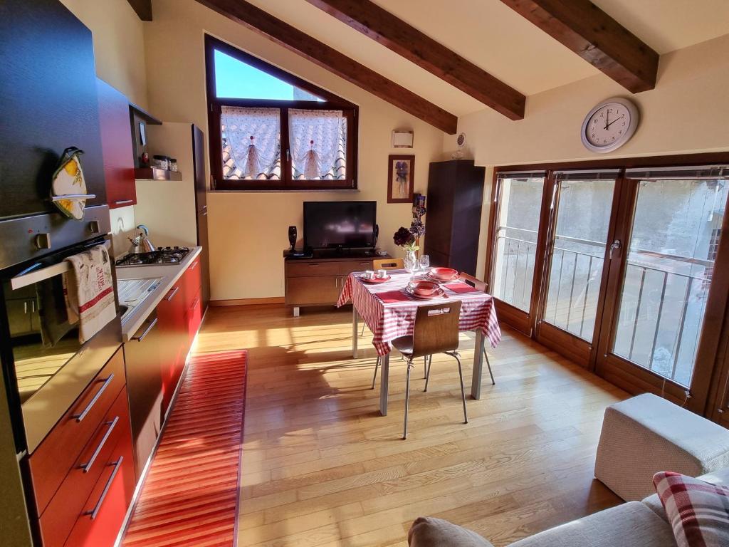 A kitchen or kitchenette at Saluzzo Historic Center Apartment