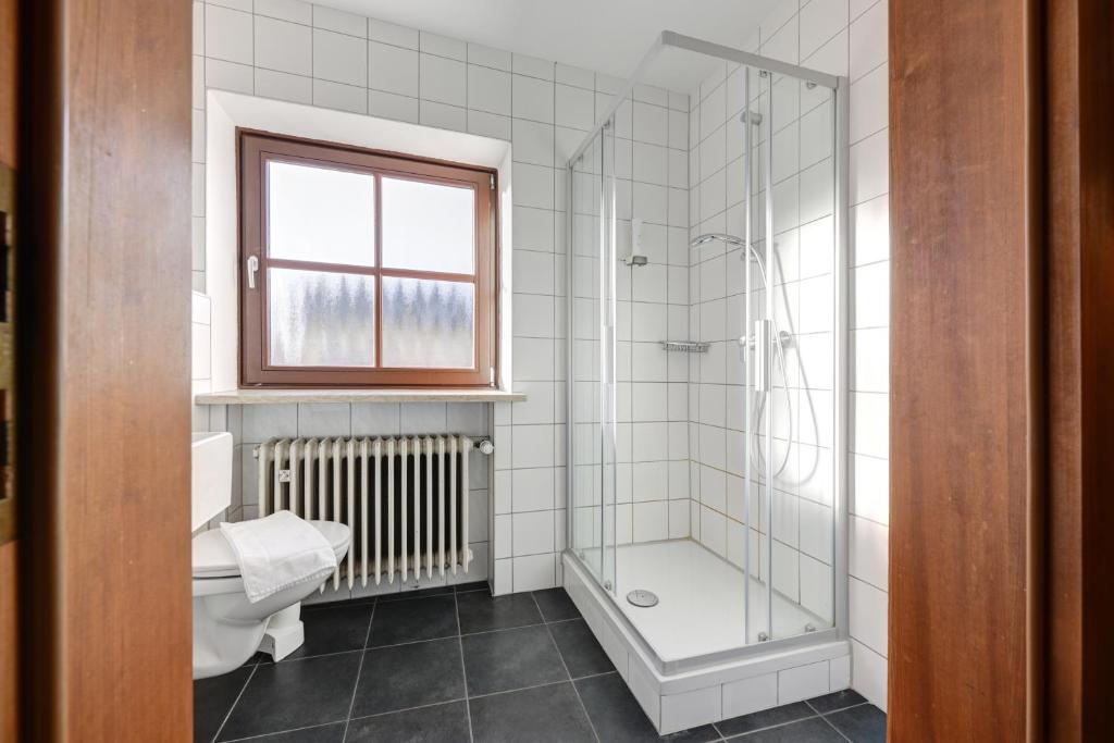 Koupelna v ubytování Hotel Schleuse