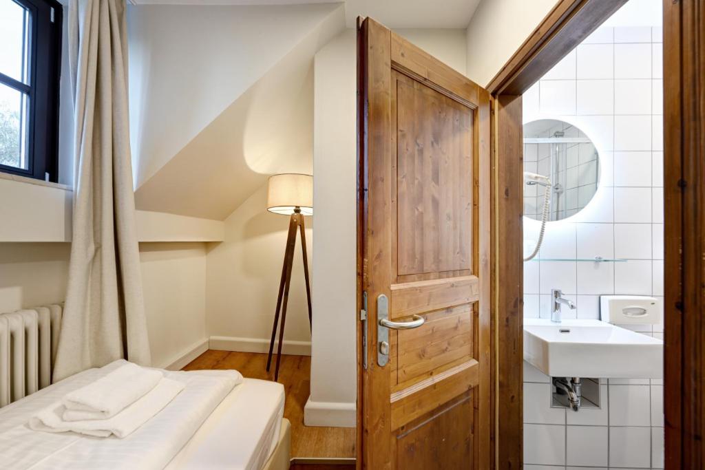 Koupelna v ubytování Hotel Schleuse