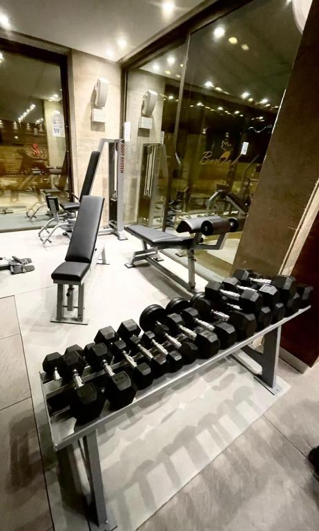Fitness centrum a/nebo fitness zařízení v ubytování Hayali Suites