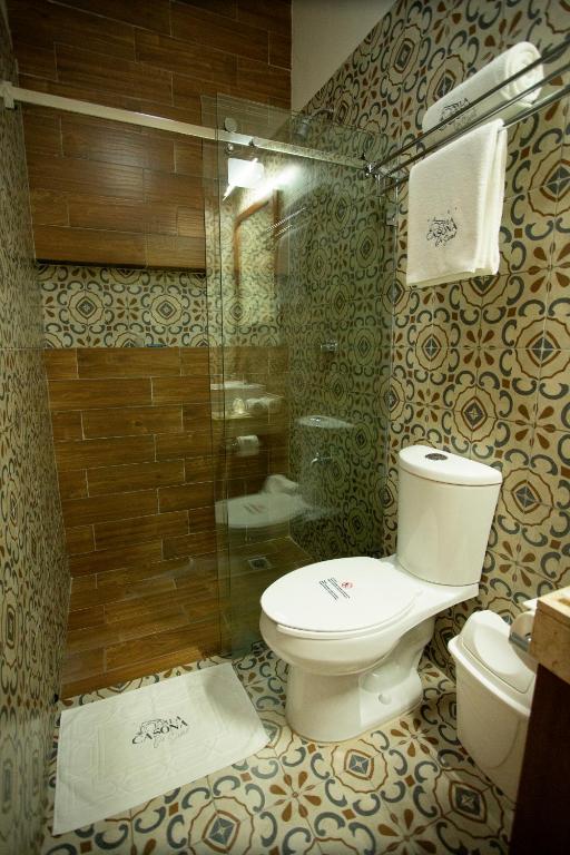 Koupelna v ubytování La Casona de Sisal Hotel