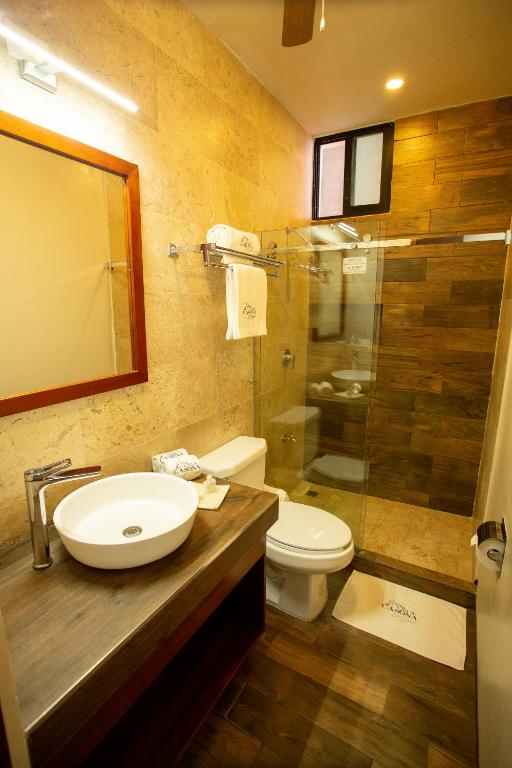 Koupelna v ubytování La Casona de Sisal Hotel