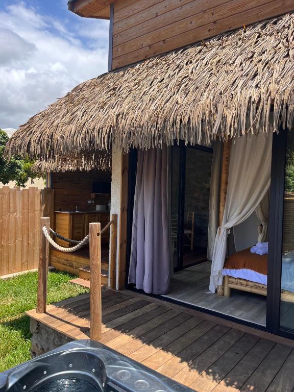 Patio nebo venkovní prostory v ubytování LES VAVANGUES - L'HERMITAGE LES BAINS